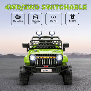English Elm Qaba 12v Four Motor Kids Electric Ride on Truck with Trailer and Parent Remote W2225P249885