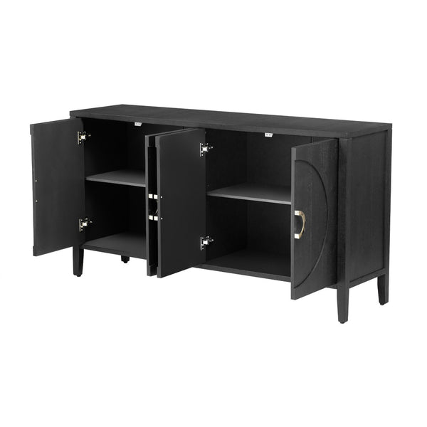 English Elm U_Style Elegant Fir Veneer Storage Cabinet With Textured Finish - Perfect For Living Room & Entryway N711P235226B-GIGA