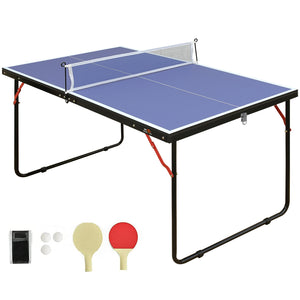 English Elm Double Fish Compact Foldable Ping Pong Table Mdf Surface Aluminum Frame Indoor Outdoor W3087P250975