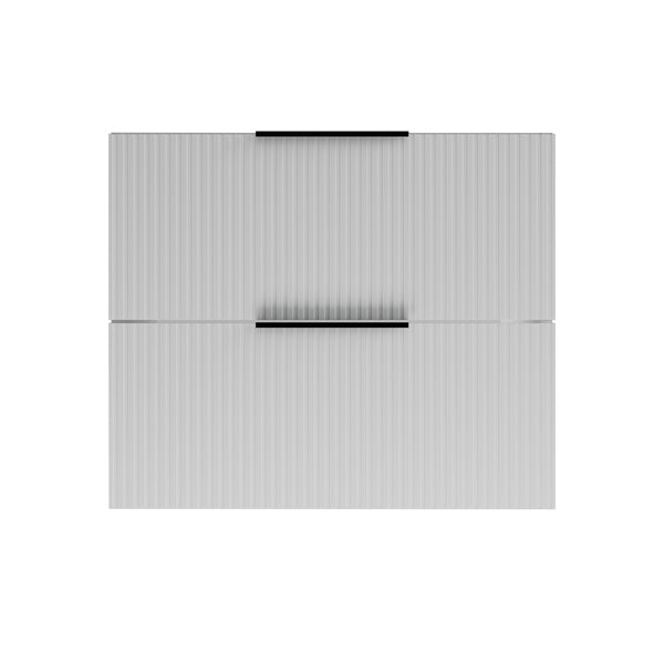 English Elm 060 Floating Wall Mounted Bathroom Vanity Cabinet with Soft Close Drawers Modern White W3520P345977