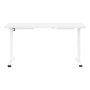OSP Home Furnishings Primo Electric Sit Stand Desk with Laminate Top and Heavy Duty Steel Frame for Home Office 59"W PMO6024-WH