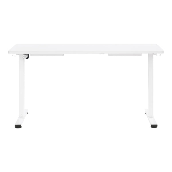 OSP Home Furnishings Primo Electric Sit Stand Desk with Laminate Top and Heavy Duty Steel Frame for Home Office 59"W PMO6024-WH