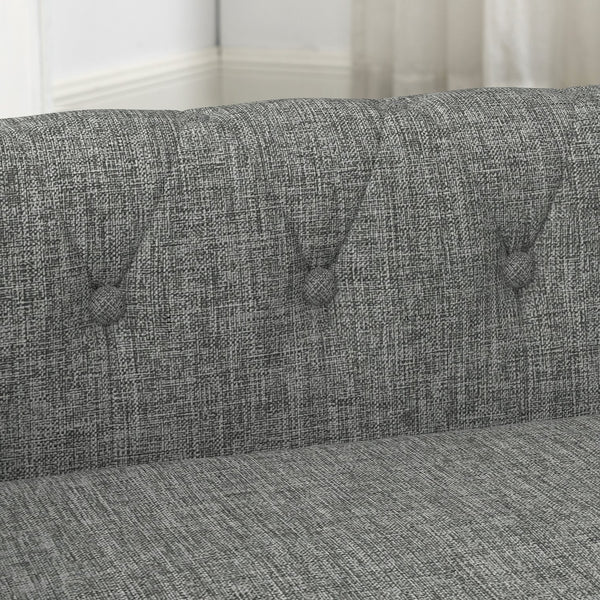 English Elm Elegant Linen Pet Sofa with Cushioned Seat for Dogs Scandinavian Modern Living Room W487P271480