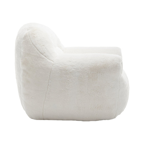 English Elm Bean Bag Chair - Plush Faux Fur Sofa With Back Support, Lightweight & Stylish Seating For All Ages W2200P326887
