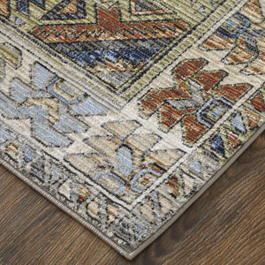 Feizy Rugs Melrose Transitional Area Rug - Durable, Stain-resistant Elegance In Serene Blues & Earthy Taupes Gray,Red,Blue Polypropylene,Polyester,Viscose Mel39p0fivymltp00