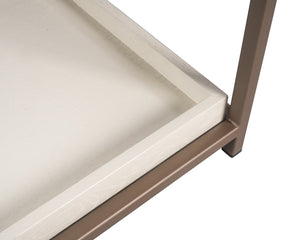 Sunpan Rebel Nightstand - Modern Oak Wood Design with Soft Closing Drawer and Elegant Gold Hardware Accents Small - 23.5W x 17.75D x 23.5H