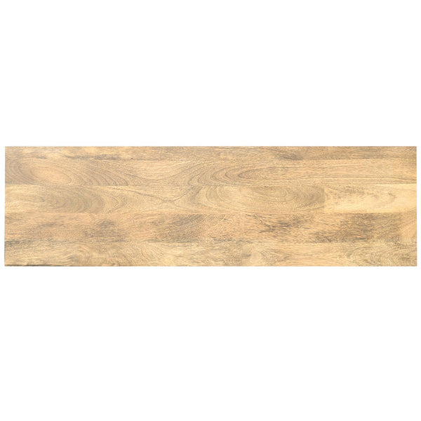 English Elm Hunter Solid Mango Wood Sideboard with Hairpin Legs and Three Storage Compartments B136P439008