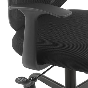 OSP Home Furnishings Ventilated Mesh Back Ergonomic Office Chair with Lumbar Support and Cushioned Fabric Seat EM14623-3