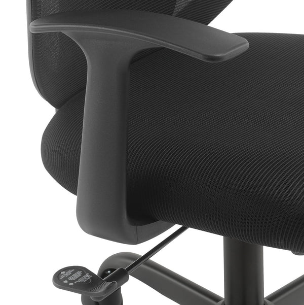 OSP Home Furnishings Ventilated Mesh Back Ergonomic Office Chair with Lumbar Support and Cushioned Fabric Seat EM14623-3