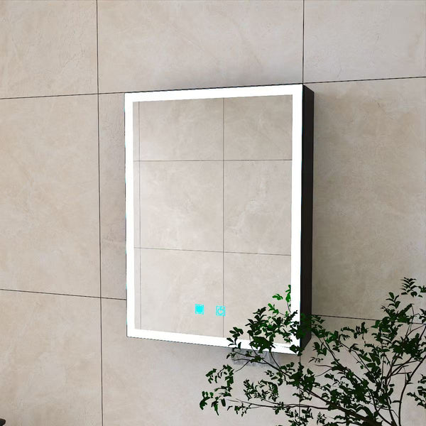 English Elm Led Aluminum Medicine Cabinet with Anti Fog Mirror and White Light for Bathrooms W3083P417741