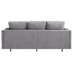 English Elm Modern Three Seat Chenille Sofa with Pocket Spring Cushions for Living Rooms Light Grey N763P351754R