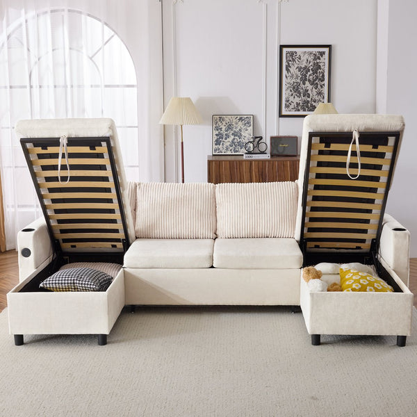 English Elm Swivel Barrel Accent Chair Chenille Tufted Round Club Seat for Living Room Lounge Beige N719S002230A
