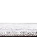 Unique Loom La Jolla Vintage Machine Made Border Rug Gray, Silver/Ivory 7' 10" x 7' 10"