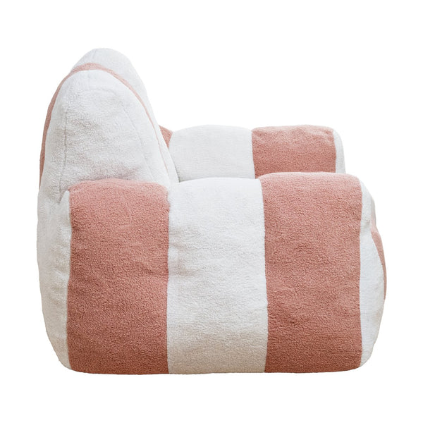 English Elm Bean Bag Chair Teddy Plush Heart Backrest Foam Filled Accent Seat for Adults W2510P465455