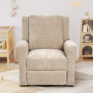 English Elm Manual Swivel Rocker Recliner Chair Plush Chenille Upholstery Nursery Living Room N763P363524D