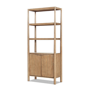 English Elm Nolan Tall Reclaimed Pine Bookcase with Lower Cabinet for Living Room or Office B2719P485505