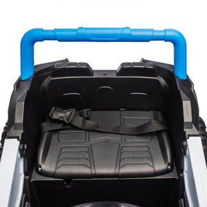 English Elm 12v Kids Electric Utv Ride on Toy with Parental Remote Swing Function and Shock Absorbers Blue W1578P368161