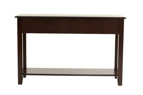 English Elm Classic Modern wooden coffee table with Ogumi veneer top, drawers & lower shelf for stylish storage Antique Black,Espresso 51 L x 21 W x 10 H B011P395607