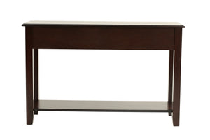 English Elm Espresso Ogumi Veneer 3pc Occasional Table Set - Modern Coffee & End Tables with Drawers, Open Shelf Antique Black,Espresso 28 L x 10 W x 51 H B011S01997