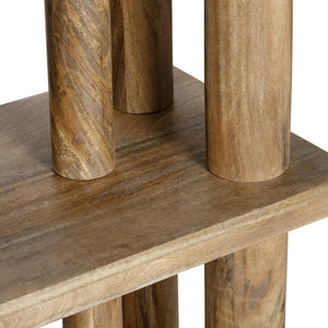 Crestview Collection Transitional Solid Mango Wood Bookcase - Elegant 4-shelf Storage For Living Room & Display Décor Brown Solid Wood Cvfnr4805