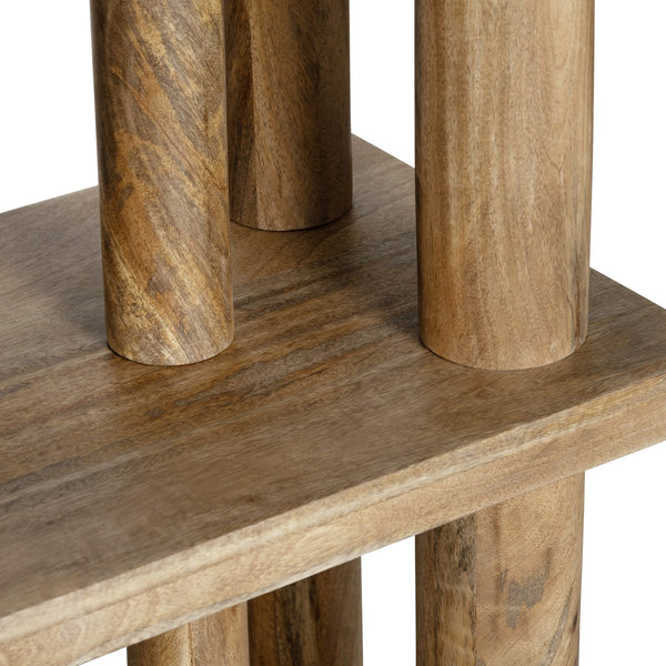 Crestview Collection Transitional Solid Mango Wood Bookcase - Elegant 4-shelf Storage For Living Room & Display Décor Brown Solid Wood Cvfnr4805