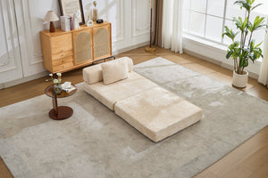 English Elm Compression Convertible Floor Sofa Bed - Chenille Single Seater Modular Couch For Small Spaces W3723P345640