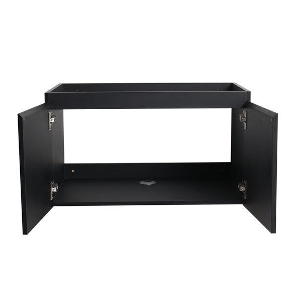 English Elm 30'' Modern Floating Wall-Mounted Bathroom Vanity With Ceramic Sink & Soft-Close Doors For Small Spaces W999S00212
