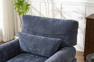 English Elm Modern Chaise Lounge with Plush High-Resilience Cushion and Solid Wood Frame for Durable Comfort Blue W2120P296387