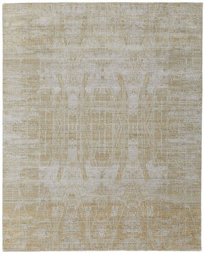 Feizy Rugs Eas69fpf Eastfield Modern Abstract Hand-loomed Viscose And Wool Rug - Artisanal Style For Any Space Yellow,Ivory,Gold Viscose,Wool Eas69fpfgldivyg00