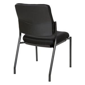 OSP Home Furnishings Padded Armless Visitor Chair with Lumbar Support Stackable Seating for Modern Offices 83720-231