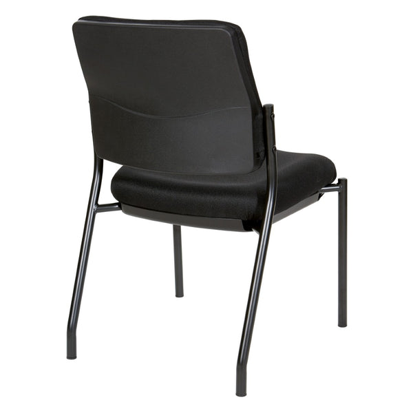 OSP Home Furnishings Padded Armless Visitor Chair with Lumbar Support Stackable Seating for Modern Offices 83720-231