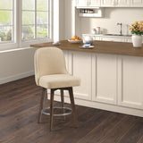 Madison Park Kobe Transitional Counter Stool with Swivel Seat MP104-1150 Natural