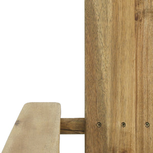 English Elm Zuma Solid Acacia Foldable Adirondack Chair Rustic Outdoor Lounger for Deck or Patio Natural 68319.00NTLS