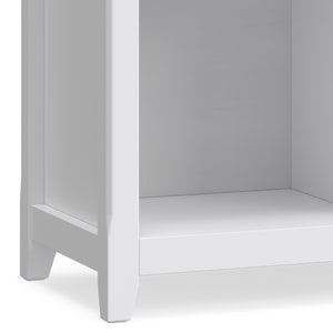 English Elm Amherst White Solid Wood Console Table with Eight Open Cubbies for Entryway or Living Room B136P481645