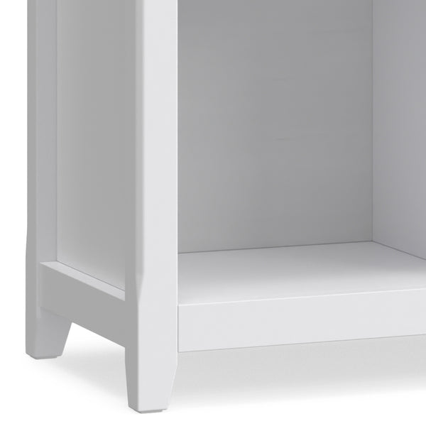 English Elm Amherst White Solid Wood Console Table with Eight Open Cubbies for Entryway or Living Room B136P481645