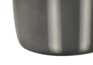 English Elm Lighting, Sculptural Dark Grey Ceramic Table Lamp with Ivory Shade Modern Accent B2710P461829