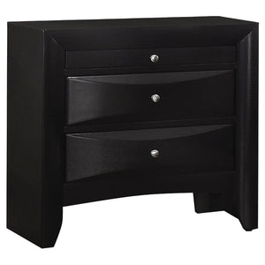 English Elm Isabel Modern Black 5-Piece Bedroom Set with Platform Storage, Beveled Drawer Fronts & Silver Hardware B062S00971