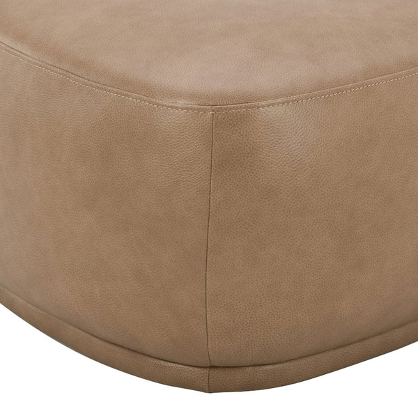 English Elm Jennifer Taylor Home - Pebble Rounded Triangle Cocktail Ottoman with 11-Layer Plywood Frame and Plush Tweed Upholstery Tan+Brown B2719P238434