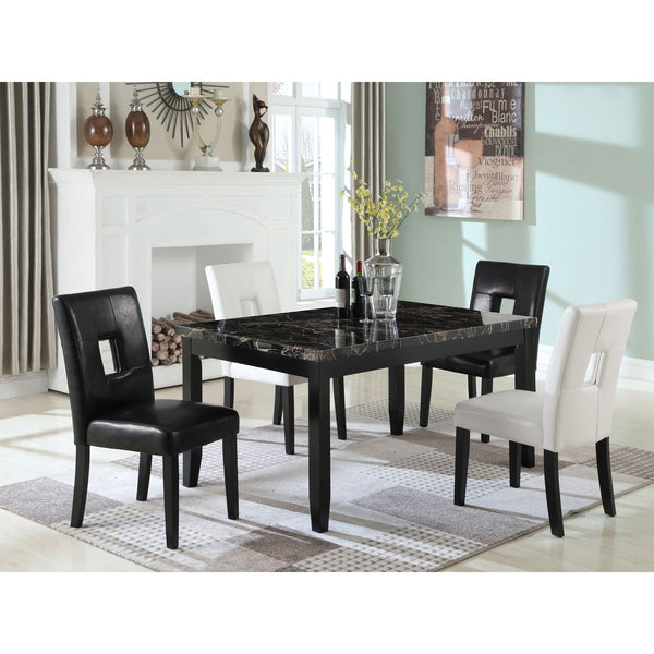 English Elm Shannon White Upholstered Dining Side Chair Set of 2 — Cutout Back, Plush Padding, Sturdy Wood Legs B062P344902