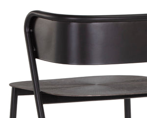 Sunpan Keanu Sleek Modern Barstool with Antique Brass Finish and Unique Starburst Design for Stylish Spaces Gunmetal