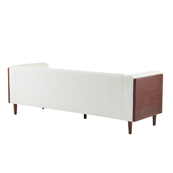 English Elm 3-seater Button Tufted Waffle Stitch Sofa Solid Hardwood Frame Mid Century Living Room N771P243854M_N771P243867M