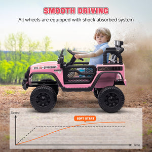 English Elm Aosom Kids Pedal Go Kart Outdoor Ride on Toy with Adjustable Seat and Handbrake Pink W2225P249866