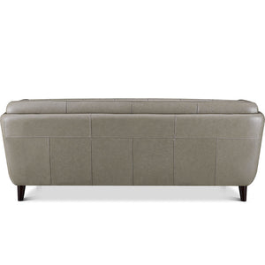 English Elm Solana Gray Leather Sofa with Top-Grain Seating, Pocket Coil Comfort, Kiln-Dried Frame Durability B2705P338091