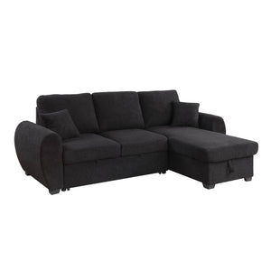 English Elm Teddy Plush Reversible Sleeper Sectional Sofa with Storage Chaise, Teddy Fleece Comfort & Easy Conversion B016S00053