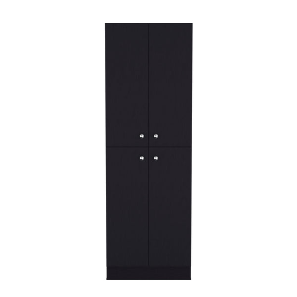 English Elm Lynch 71" Kitchen Pantry Cabinet Black – 4-Door Freestanding Storage with 5 Adjustable Shelves, Versatile B070P188841