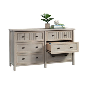 English Elm Dresser, Contemporary Gray Finish With Ample Storage & Durable Top For Modern Spaces – Easy Assembly! B356P402613