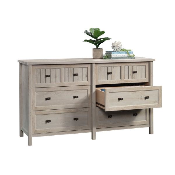 English Elm Dresser, Contemporary Gray Finish With Ample Storage & Durable Top For Modern Spaces – Easy Assembly! B356P402613