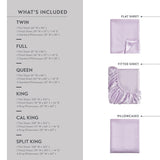 Madison Park Essentials Satin Casual Luxury Sheet Set MPE20-1155 Lilac