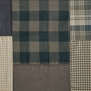 JLA Home Woolrich - 100% Cotton Woolrich Winter Hills Shower Curtain — 144TC Lightweight Plaid Patchwork, Rustic Cabin Style, Machine Washable 72x72 WR70-1815