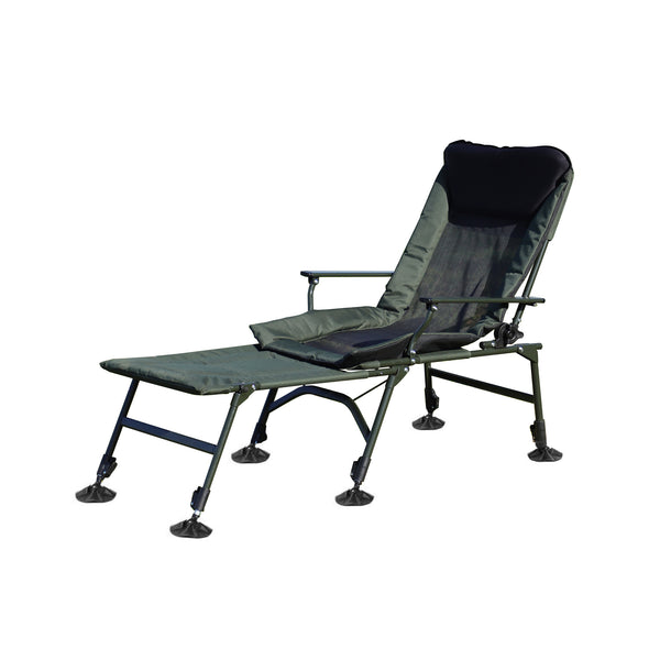 English Elm Camping Lounge Chair With Detachable Footrest - Portable, Adjustable Recliner For Comfort Outdoors W241106343